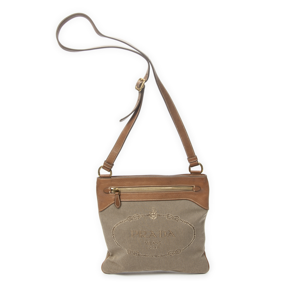 Prada Jacquard Messenger Crossbody